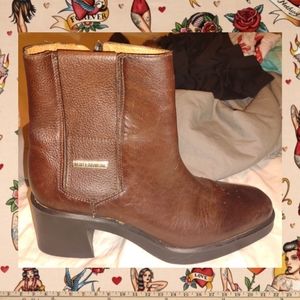 Harley-Davidson brown leather booties